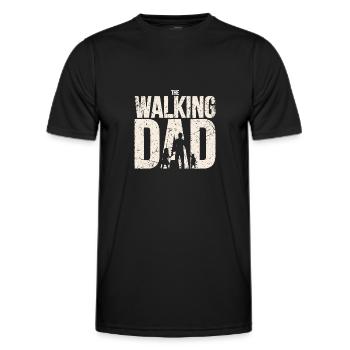 The Walking Dad Funny Father's Day Gift - Men's Functional T-Shirt - black - Front - AI Model Male 178 dark (178cm)