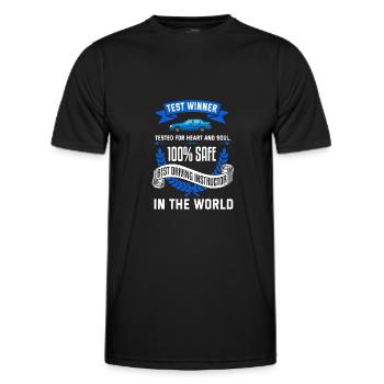 Fahrlehrer Fahrschule Auto Führerschein Verkehr - Männer Funktions-T-Shirt - Schwarz - Vorne - AI Model Male 178 dark (178cm)