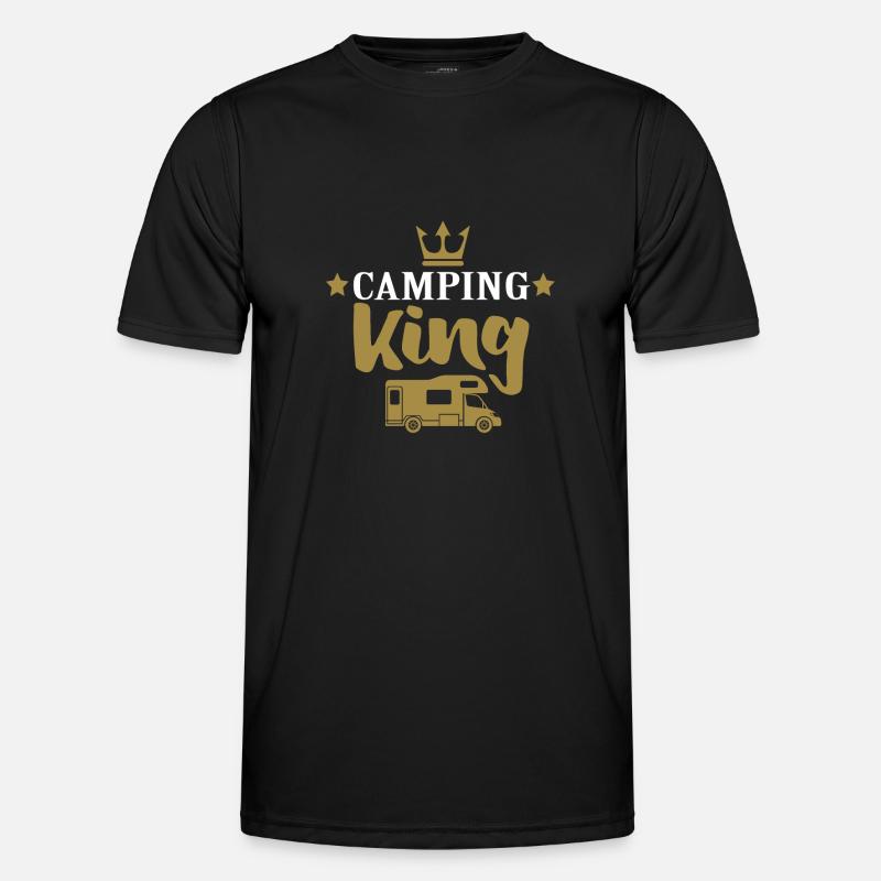 Camper Camping King Partnerlook Geschenk Männer Funktions-T-Shirt