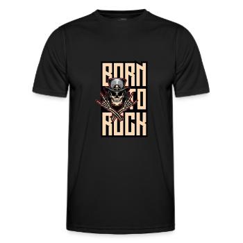 Old Punks Never Die - Born To Rock- Stay Punk - Männer Funktions-T-Shirt - Schwarz - Vorne - AI Model Male 178 dark (178cm)