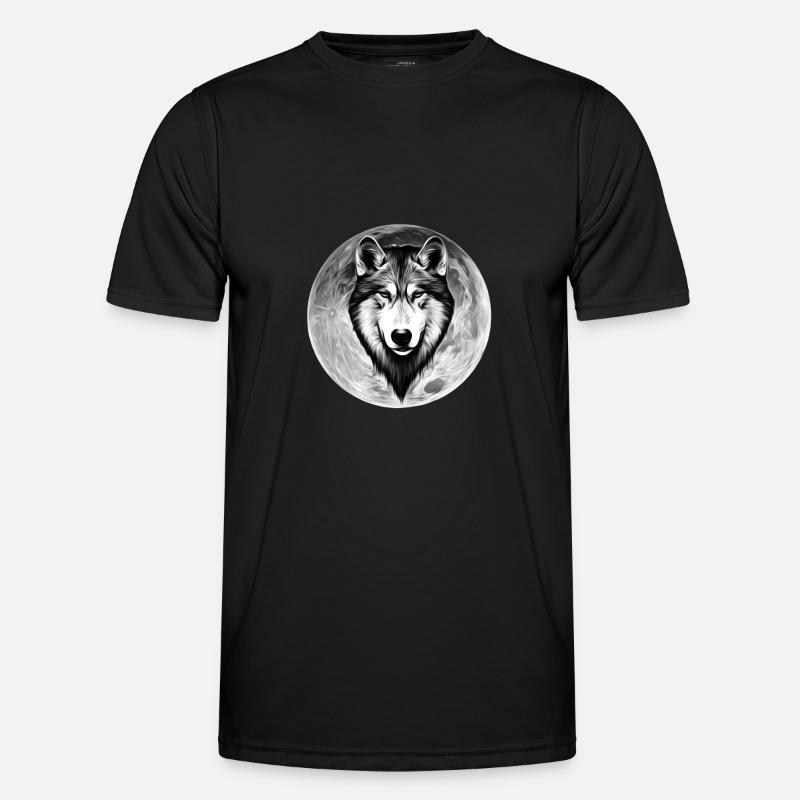 wolf - Men's Functional T-Shirt - black