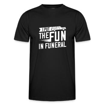 Leichenwagen Bestatter Bestattung Beerdigung - Männer Funktions-T-Shirt - Schwarz - Vorne - AI Model Male 178 dark (178cm)