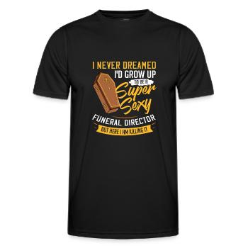 Bestatter Bestattung Friedhof Sarg Beerdigung - Männer Funktions-T-Shirt - Schwarz - Vorne - AI Model Male 178 dark (178cm)