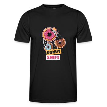 Donut Gifts for a Donuts Fan - Men's Functional T-Shirt - black - Front - AI Model Male 178 dark (178cm)