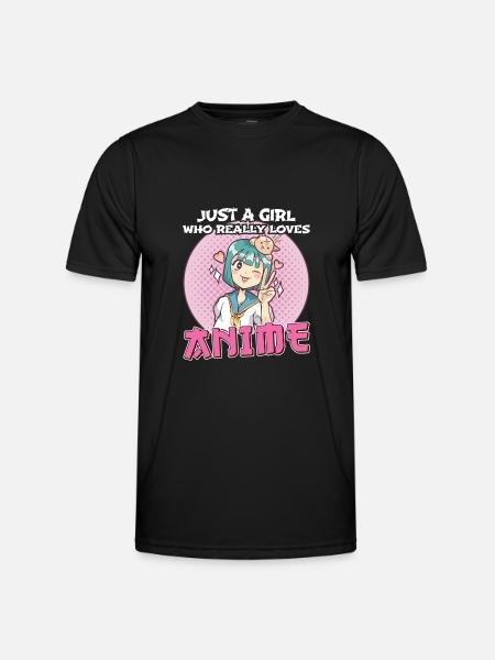Manga Otaku Anime kvinders anime til piger - Funktionsshirt til herrer - sort