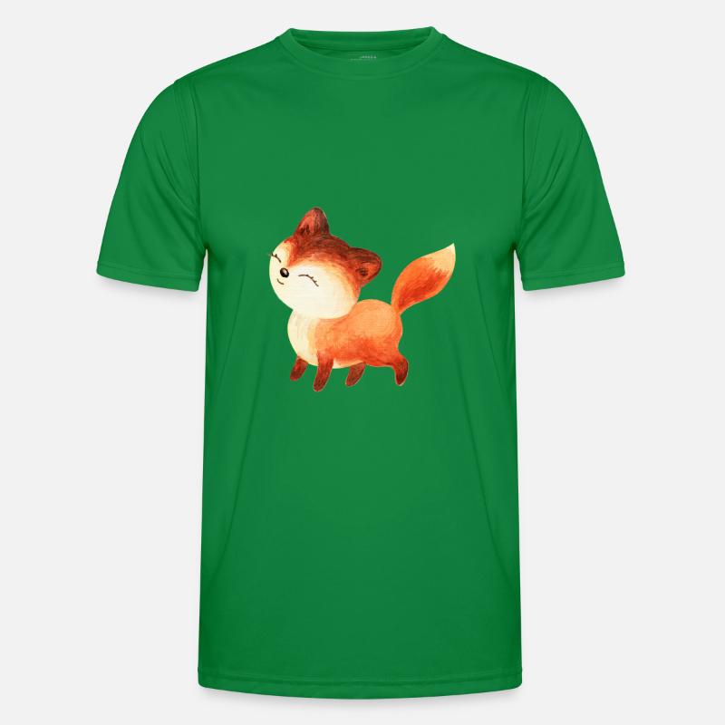 Fox foxes foxy forest animal cute red fox cute Men's Functional T-Shirt