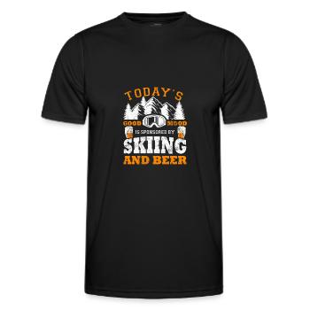 Ski cadeau de sports d'hiver d'hiver - T-shirt sport Homme - noir - Devant - AI Model Male 178 dark (178cm)