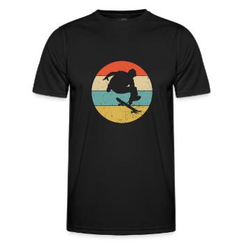 Skateboard Skater Skate Skaten Skateboarding - Männer Funktions-T-Shirt - Schwarz - Vorne - AI Model Male 178 dark (178cm)