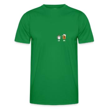 Coffee and Beer Coffee AM and Beer PM Beer Party - Männer Funktions-T-Shirt - Kelly Green - Vorne - AI Model Male 178 dark (178cm)