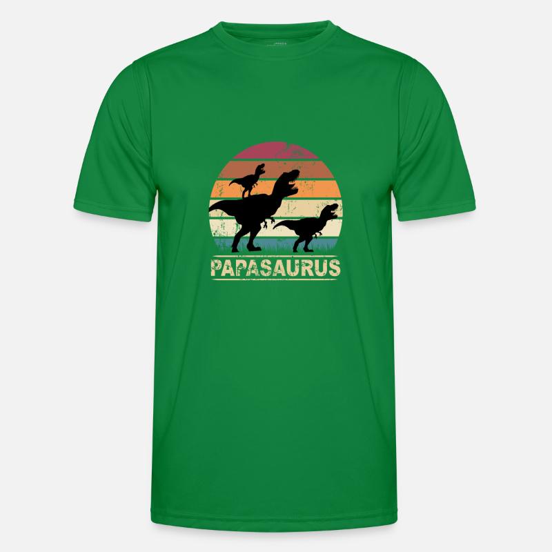Papasaurus Dinosaurier Kinder Dinos Geschenk Männer Funktions-T-Shirt