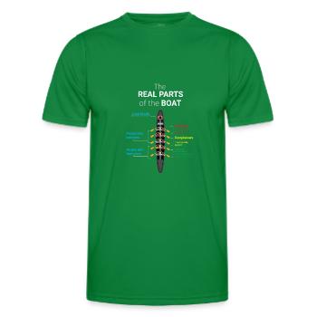 Rowing types team sport - Men's Functional T-Shirt - kelly green - Front - AI Model Male 178 dark (178cm)