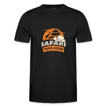 Safari Tour Guide Africa Gift - Men's Functional T-Shirt - black - Front - AI Model Male 178 dark (178cm)