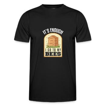 Imker Biene Honig Imkerei Bienenzüchter Wabe - Männer Funktions-T-Shirt - Schwarz - Vorne - AI Model Male 178 dark (178cm)