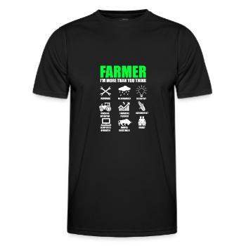 Farmer Farmer Farmer Tractor Farm Stable - Men's Functional T-Shirt - black - Front - AI Model Male 178 dark (178cm)