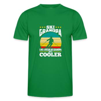 Vintage Ski Opa Cooler Skifahrer Großvater - Männer Funktions-T-Shirt - Kelly Green - Vorne - AI Model Male 178 dark (178cm)