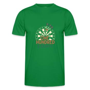 Vintage Darts Dartscheibe 180 One Hundred Eighty - Men's Functional T-Shirt - kelly green - Front - AI Model Male 178 dark (178cm)