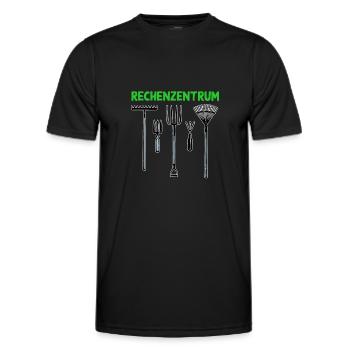 Rechenzentrum Garten Rechen Geschenk Für - Männer Funktions-T-Shirt - Schwarz - Vorne - AI Model Male 178 dark (178cm)