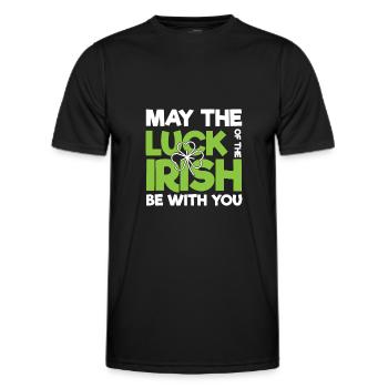 Irland - Männer Funktions-T-Shirt - Schwarz - Vorne - AI Model Male 178 dark (178cm)