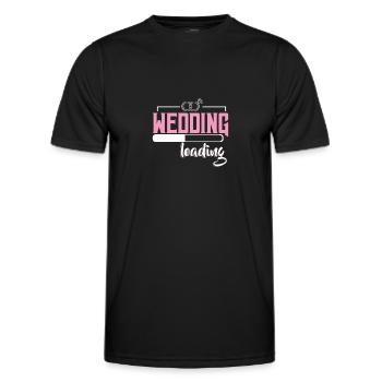 Heiratsantrag Verlobung | Antrag Hochzeitsantrag - Männer Funktions-T-Shirt - Schwarz - Vorne - AI Model Male 178 dark (178cm)