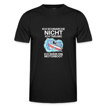 Motorboot Boote Boot - Männer Funktions-T-Shirt - Schwarz - Vorne - AI Model Male 178 dark (178cm)