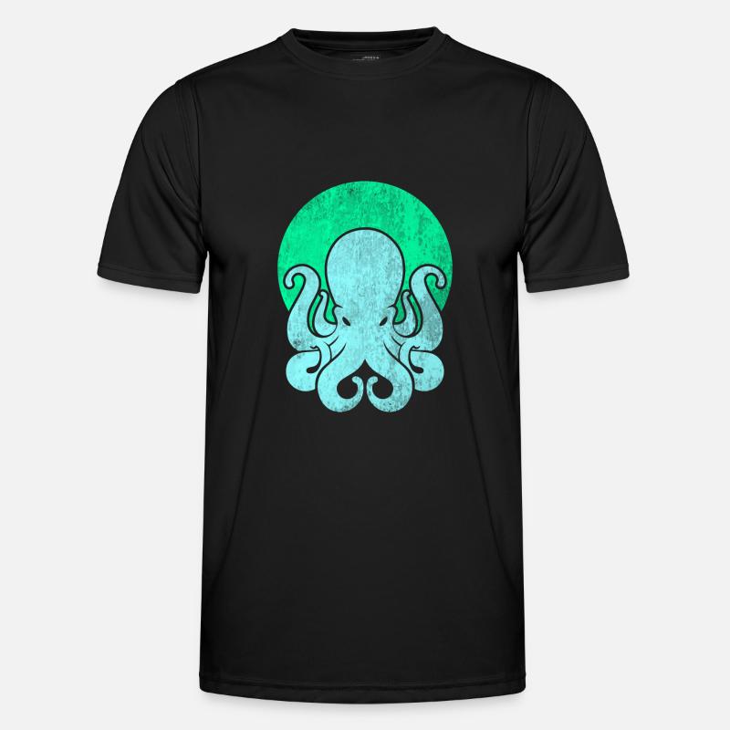Octopus Squid Octopus Kalmar - Men's Functional T-Shirt - black