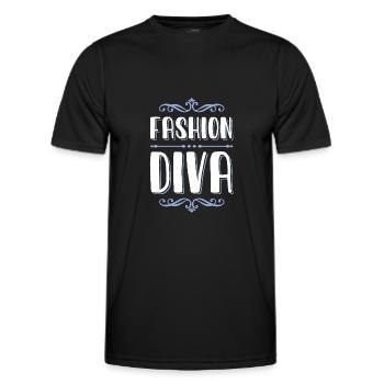 fashion diva - T-shirt sport Homme - noir - Devant - AI Model Male 178 dark (178cm)