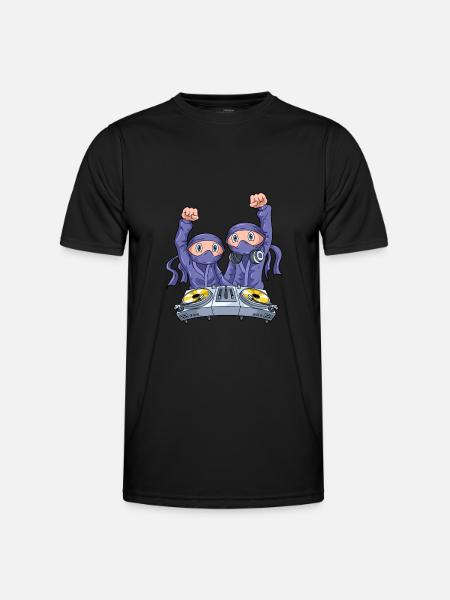 Dj Für Disc Jockey Mischpult Techno Rave - Männer Funktions-T-Shirt - Schwarz