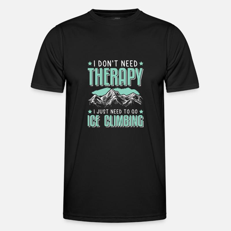 Therapy mountain ice climbing - Men's Functional T-Shirt - black