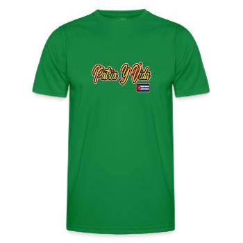 Patria Y Vida, Cuba Flag, Cuban Life, Cubano, Cuba - T-shirt sport Homme - vert - Devant - AI Model Male 178 dark (178cm)