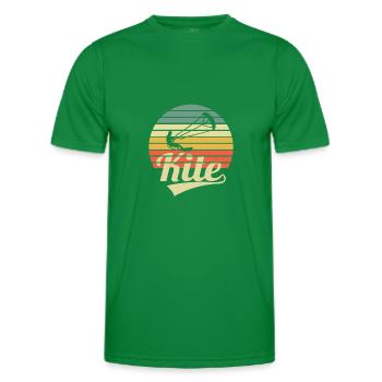 Kite Surfer Vintage Kitesurfing Kitesurfer Kiter - Men's Functional T-Shirt - kelly green - Front - AI Model Male 178 dark (178cm)