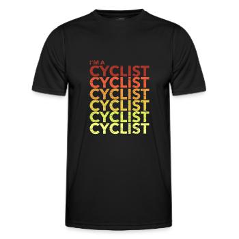 I'm A Cyclist I'm A Cyclist - Männer Funktions-T-Shirt - Schwarz - Vorne - AI Model Male 178 dark (178cm)