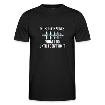 Sound Engineer Gift Sound Engineer Sound Engineer - Men's Functional T-Shirt - black - Front - AI Model Male 178 dark (178cm)