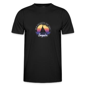 J’en ai marre de la voile - T-shirt sport Homme - noir - Devant - AI Model Male 178 dark (178cm)
