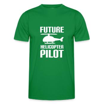Future Helicopter Pilot Familie Kinder Piloten - Männer Funktions-T-Shirt - Kelly Green - Vorne - AI Model Male 178 dark (178cm)