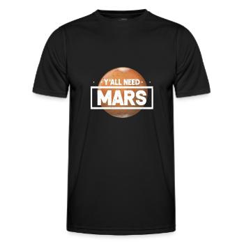 Mars - Männer Funktions-T-Shirt - Schwarz - Vorne - AI Model Male 178 dark (178cm)