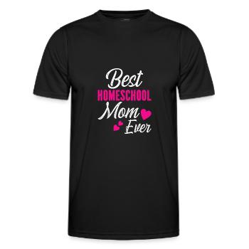 Best Homeschool Mom Ever - Männer Funktions-T-Shirt - Schwarz - Vorne - AI Model Male 178 dark (178cm)