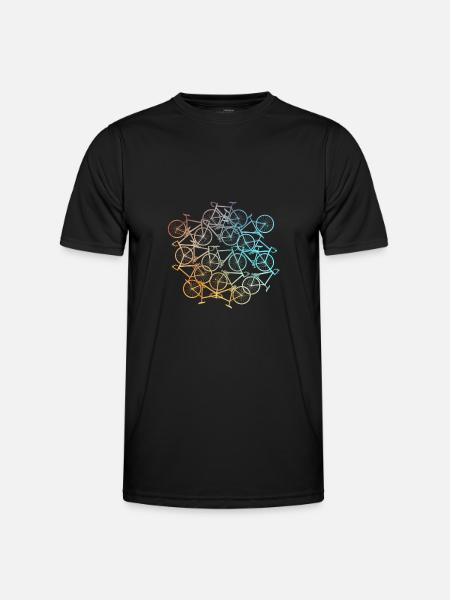 Bicycle motif Bicycle motif - Men's Functional T-Shirt - black