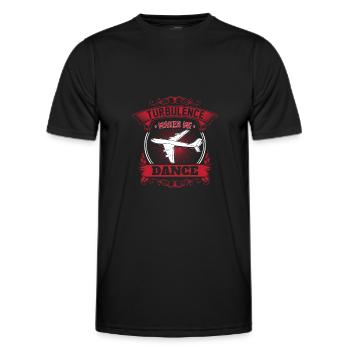 Avion Aviation Pilote Turbulence Makes Me Dance - T-shirt sport Homme - noir - Devant - AI Model Male 178 dark (178cm)