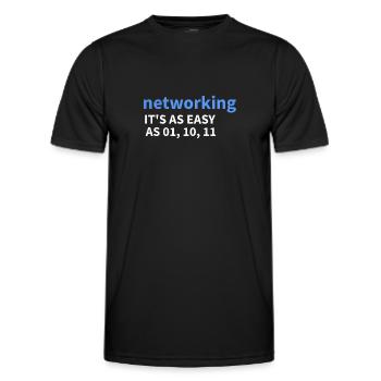 Network Engineer Gift | Network Technicians - Men's Functional T-Shirt - black - Front - AI Model Male 178 dark (178cm)