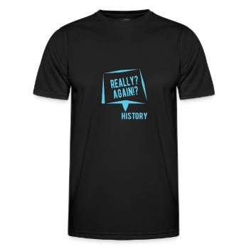 HISTORY HISTORIAN : Really Again History - T-shirt sport Homme - noir - Devant - AI Model Male 178 dark (178cm)