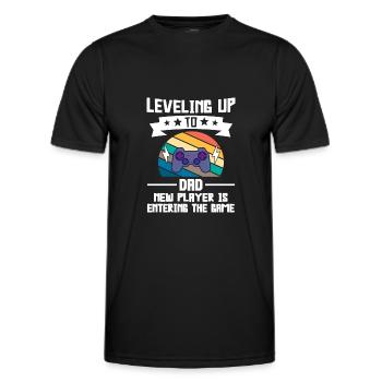 Papa werdender Papa Vater Geschenk - Männer Funktions-T-Shirt - Schwarz - Vorne - AI Model Male 178 dark (178cm)