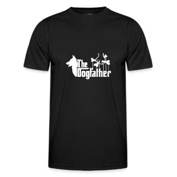 Chien de berger suisse blanc Renard - T-shirt sport Homme - noir - Devant - AI Model Male 178 dark (178cm)