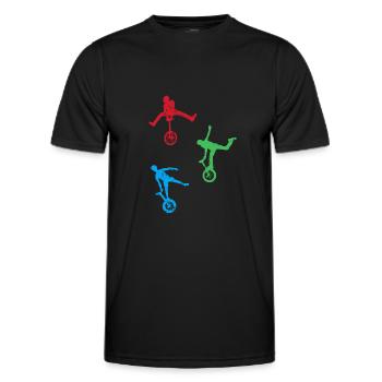 Monocycle - T-shirt sport Homme - noir - Devant - AI Model Male 178 dark (178cm)