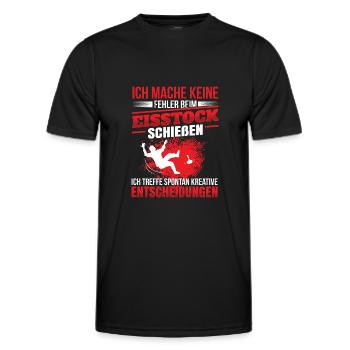 Keine Fehler beim Eisstock schießen Stockschütze - Männer Funktions-T-Shirt - Schwarz - Vorne - AI Model Male 178 dark (178cm)