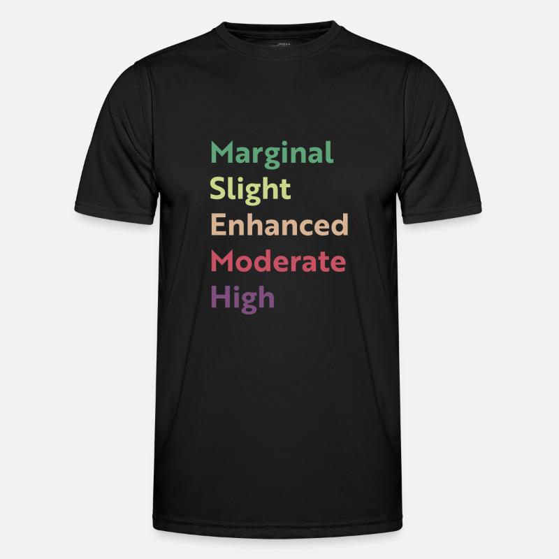 Marginal slight enhanced moderate high - Men's Functional T-Shirt - black