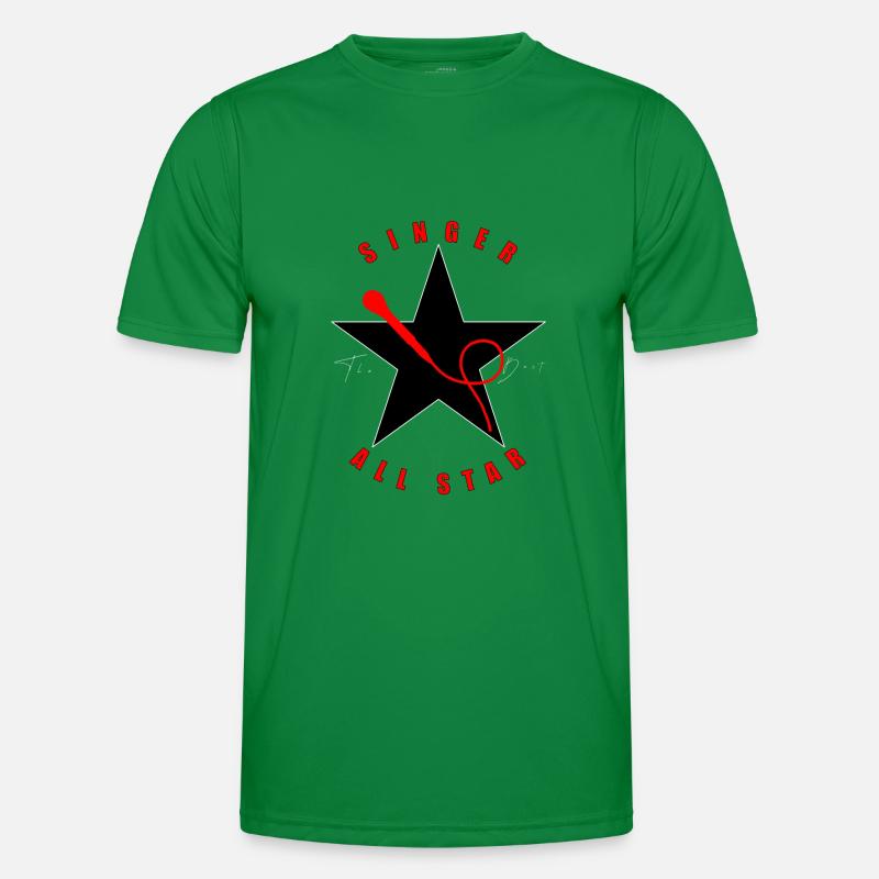 Singer - Sänger - Singen Männer Funktions-T-Shirt