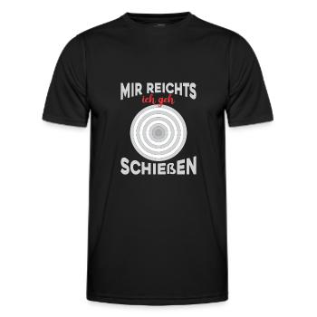 Schützenverein Schießen Schießsport Zielscheibe - Männer Funktions-T-Shirt - Schwarz - Vorne - AI Model Male 178 dark (178cm)