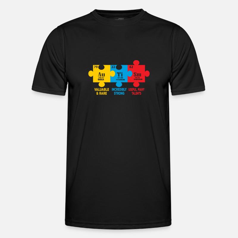 Autism Awareness elements - Men's Functional T-Shirt - black