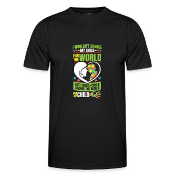 Autism Awareness - Men's Functional T-Shirt - black - Front - AI Model Male 178 dark (178cm)