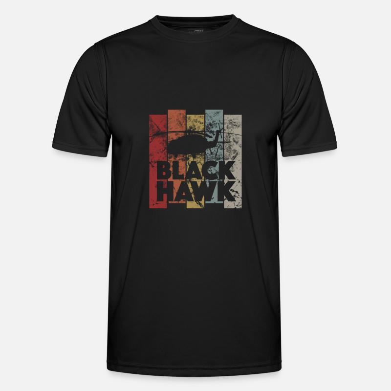 Vintage Hubschrauber Black Hawk Pilot - Retro Männer Funktions-T-Shirt